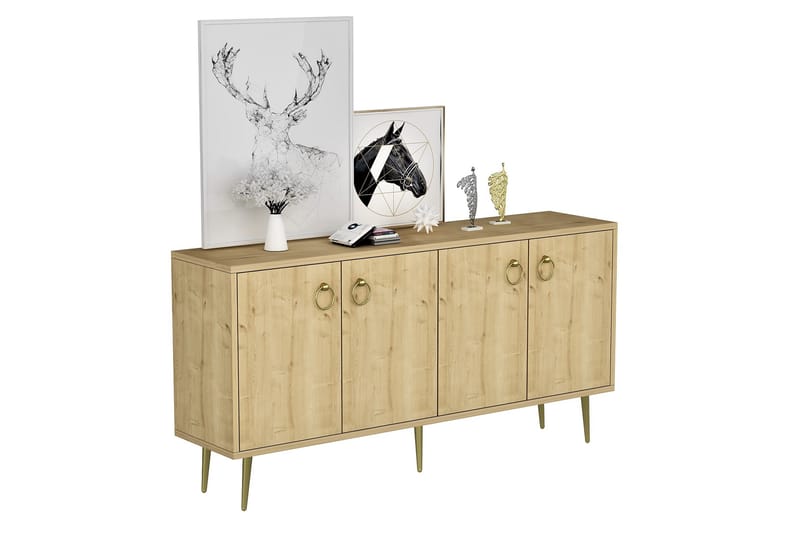 Drop Konsolbord 140x75 cm Brun - Hanah Home - Møbler - Borde - Aflastningsbord - Konsolbord & sidebord