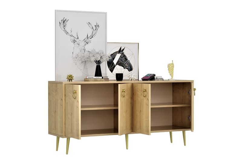 Drop Konsolbord 140x75 cm Brun - Hanah Home - Møbler - Borde - Aflastningsbord - Konsolbord & sidebord