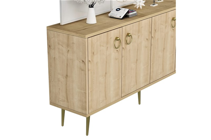 Drop Konsolbord 140x75 cm Brun - Hanah Home - Møbler - Borde - Aflastningsbord - Konsolbord & sidebord
