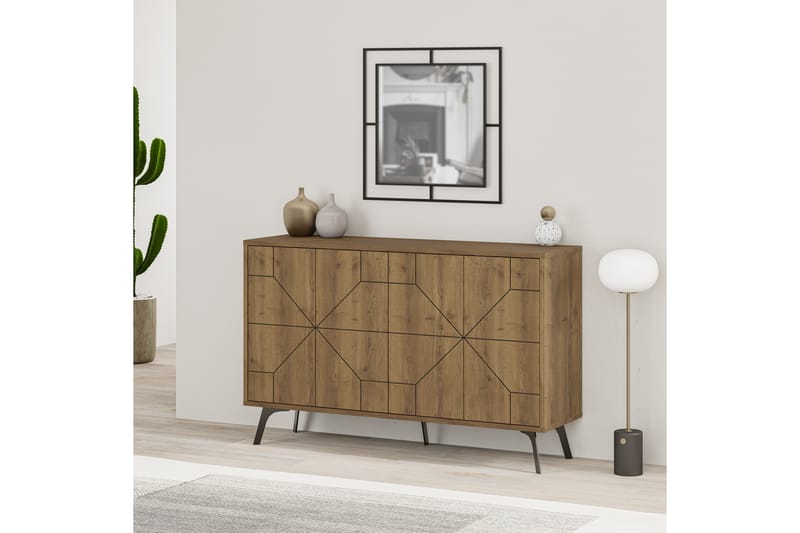 Dune Konsolbord 123x77,4 cm Brun/Hvid - Hanah Home - Møbler - Borde - Aflastningsbord - Entrébord