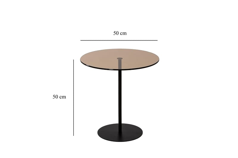 Chill-Out Sidebord 50x50 cm Sort/Bronze - Hanah Home - Møbler - Borde - Aflastningsbord - Lampebord