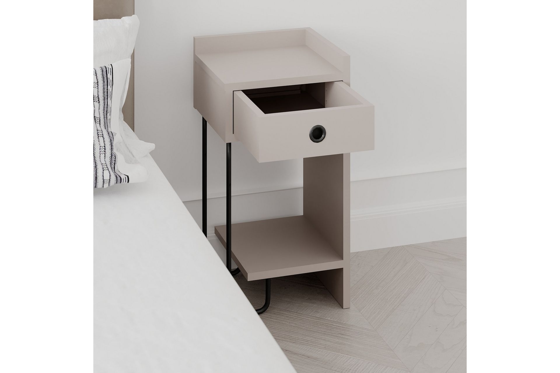 Sirius Natbord 32x30 cm Lys Brun - Hanah Home - Møbler - Borde - Aflastningsbord - Sengebord