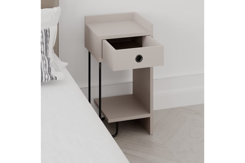 Sirius Natbord 32x30 cm Lys Brun - Hanah Home - Møbler - Borde - Aflastningsbord - Sengebord