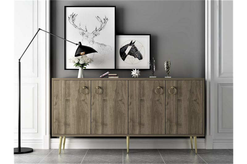Drop Konsolbord 140x75 cm Brun - Hanah Home - Møbler - Borde - Aflastningsbord - Konsolbord & sidebord
