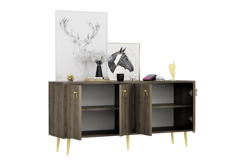 Drop Konsolbord 140x75 cm Brun - Hanah Home - Møbler - Borde - Aflastningsbord - Konsolbord & sidebord