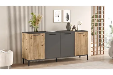 Jagmal Konsolbord 160x71,8 cm Antracit/Brun - Hanah Home - Møbler - Borde - Aflastningsbord - Konsolbord & sidebord