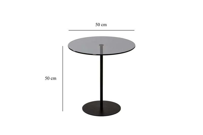 Chill-Out Sidebord 50x50 cm Sort/Mørkegrå - Hanah Home - Møbler - Borde - Aflastningsbord - Lampebord