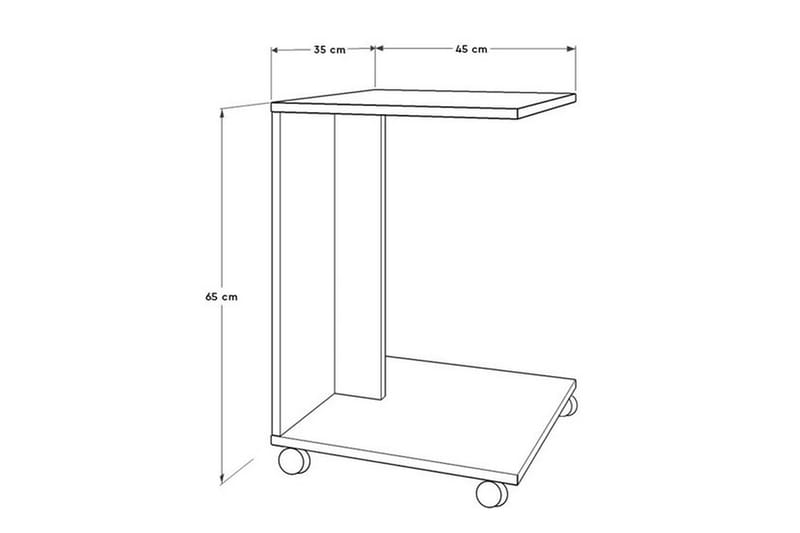 Ajit Sidebord 35x65 cm Brun - Hanah Home - Møbler - Borde - Aflastningsbord - Lampebord