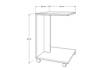 Ajit Sidebord 35x65 cm Brun - Hanah Home - Møbler - Borde - Aflastningsbord - Lampebord