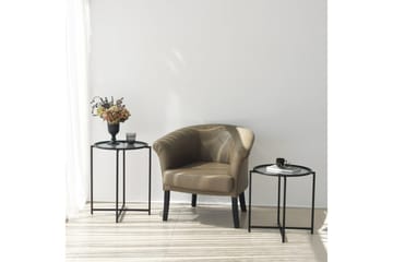 Akeno Sidebord 60x50 cm Sort - Hanah Home - Møbler - Borde - Aflastningsbord - Lampebord