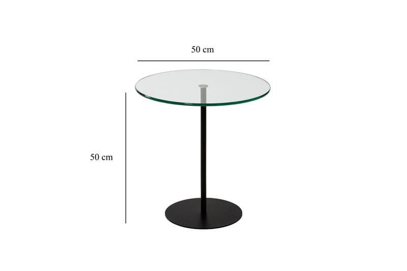 Chill-Out Sidebord 50x50 cm Sort - Hanah Home - Møbler - Borde - Aflastningsbord - Lampebord