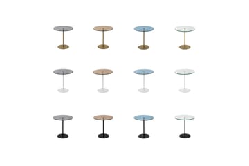 Chill-Out Sidebord 50x50 cm Hvid/Bronze - Hanah Home - Møbler - Borde - Aflastningsbord - Lampebord