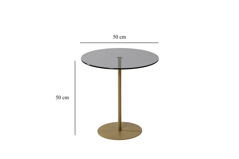 Chill-Out Sidebord 50x50 cm Gull/Mørk Grå - Hanah Home - Møbler - Borde - Aflastningsbord - Lampebord