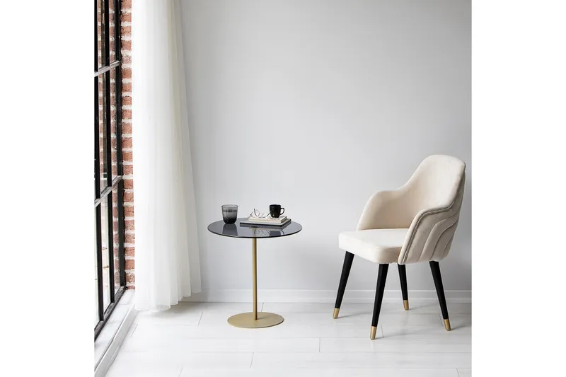 Chill-Out Sidebord 50x50 cm Gull/Mørk Grå - Hanah Home - Møbler - Borde - Aflastningsbord - Lampebord