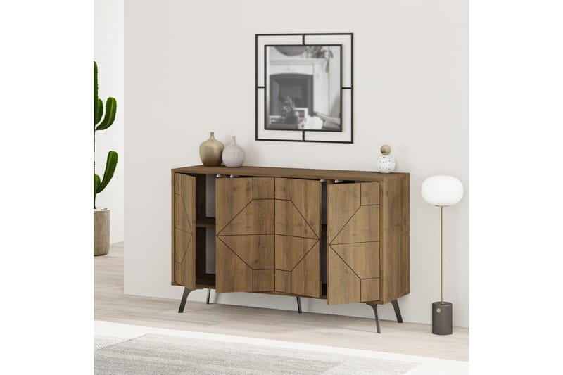 Dune Konsolbord 123x77,4 cm Brun/Hvid - Hanah Home - Møbler - Borde - Aflastningsbord - Entrébord