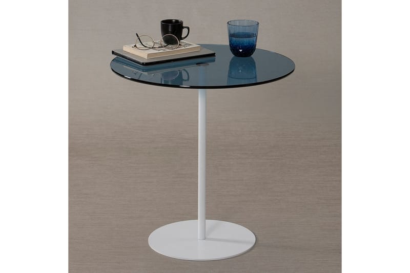 Chill-Out Sidebord 50x50 cm Hvid/Blå - Hanah Home - Møbler - Borde - Aflastningsbord - Lampebord