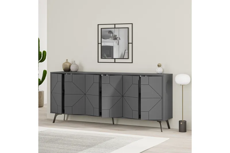 Dune Konsolbord 183,8x77,4 cm Antracit - Hanah Home - Møbler - Borde - Aflastningsbord - Konsolbord & sidebord