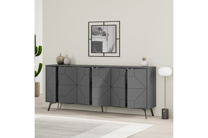 Dune Konsolbord 183,8x77,4 cm Antracit - Hanah Home - Møbler - Borde - Aflastningsbord - Konsolbord & sidebord