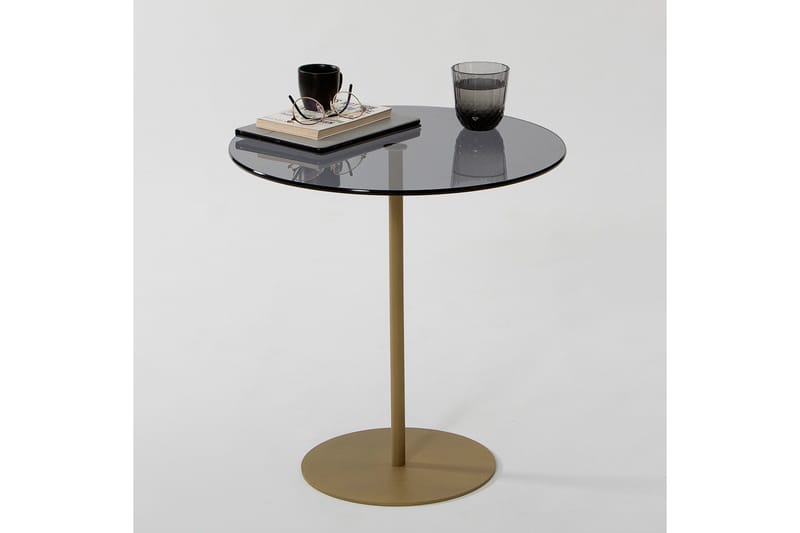 Chill-Out Sidebord 50x50 cm Gull/Mørk Grå - Hanah Home - Møbler - Borde - Aflastningsbord - Lampebord