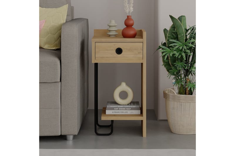 Sirius Natbord 32x30 cm Lys Brun - Hanah Home - Møbler - Borde - Aflastningsbord - Sengebord