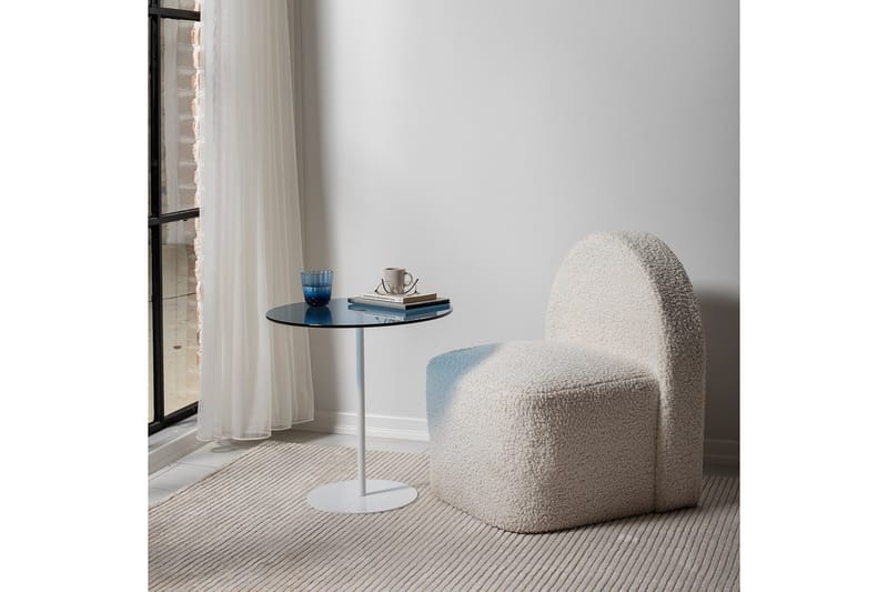 Chill-Out Sidebord 50x50 cm Hvid/Blå - Hanah Home - Møbler - Borde - Aflastningsbord - Lampebord