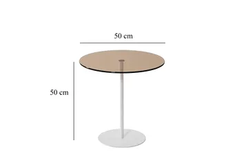 Chill-Out Sidebord 50x50 cm Hvid/Bronze - Hanah Home - Møbler - Borde - Aflastningsbord - Lampebord