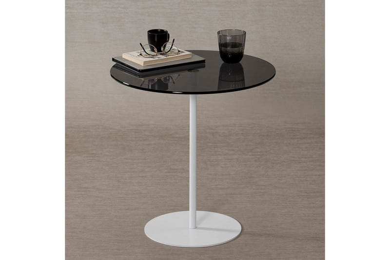 Chill-Out Sidebord 50x50 cm Hvid/Mørkegrå - Hanah Home - Møbler - Borde - Aflastningsbord - Lampebord