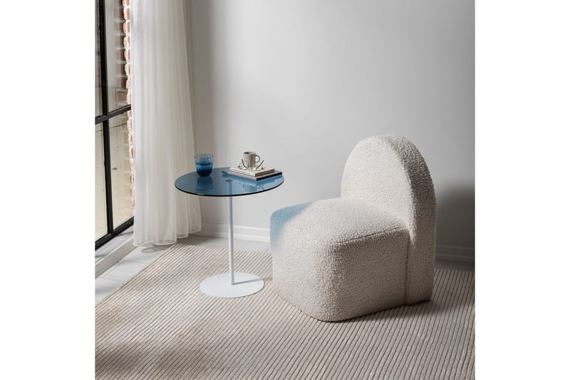 Chill-Out Sidebord 50x50 cm Hvid/Blå - Hanah Home - Møbler - Borde - Aflastningsbord - Lampebord