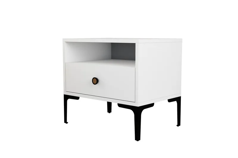 Ameias Natbord 56x40 cm Hvid, Hanah Home