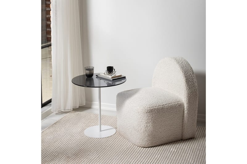 Chill-Out Sidebord 50x50 cm Hvid/Mørkegrå - Hanah Home - Møbler - Borde - Aflastningsbord - Lampebord