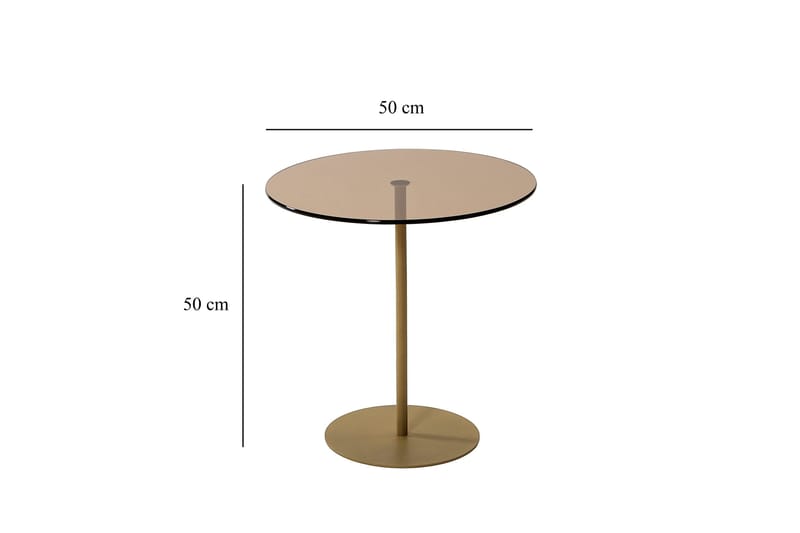 Chill-Out Sidebord 50x50 cm Guld/Bronze - Hanah Home - Møbler - Borde - Aflastningsbord - Lampebord