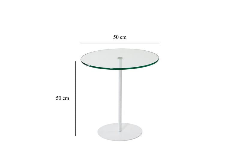 Chill-Out Sidebord 50x50 cm Hvid - Hanah Home - Møbler - Borde - Aflastningsbord - Lampebord