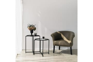 Akeno Sidebord 60x50 cm Sort - Hanah Home - Møbler - Borde - Aflastningsbord - Lampebord