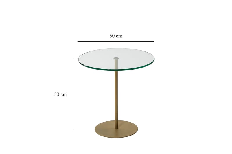 Chill-Out Sidebord 50x50 cm Guld - Hanah Home - Møbler - Borde - Aflastningsbord - Lampebord