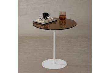 Chill-Out Sidebord 50x50 cm Hvid/Bronze - Hanah Home - Møbler - Borde - Aflastningsbord - Lampebord