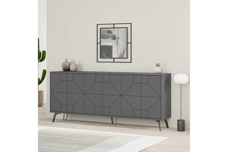 Dune Konsolbord 183,8x77,4 cm Antracit - Hanah Home - Møbler - Borde - Aflastningsbord - Konsolbord & sidebord