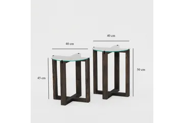 Liepene Sidebord 45x40 cm Sort - Hanah Home - Møbler - Borde - Aflastningsbord - Lampebord