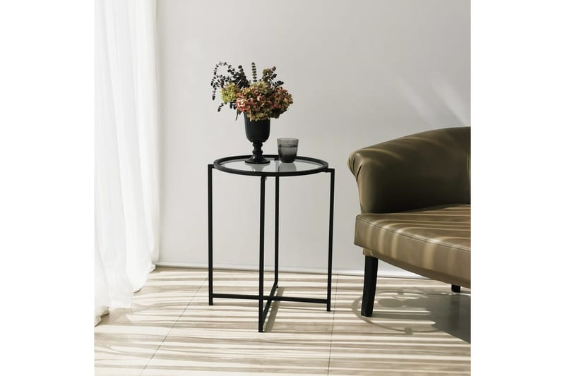 Akeno Sidebord 60x50 cm Sort - Hanah Home - Møbler - Borde - Aflastningsbord - Lampebord