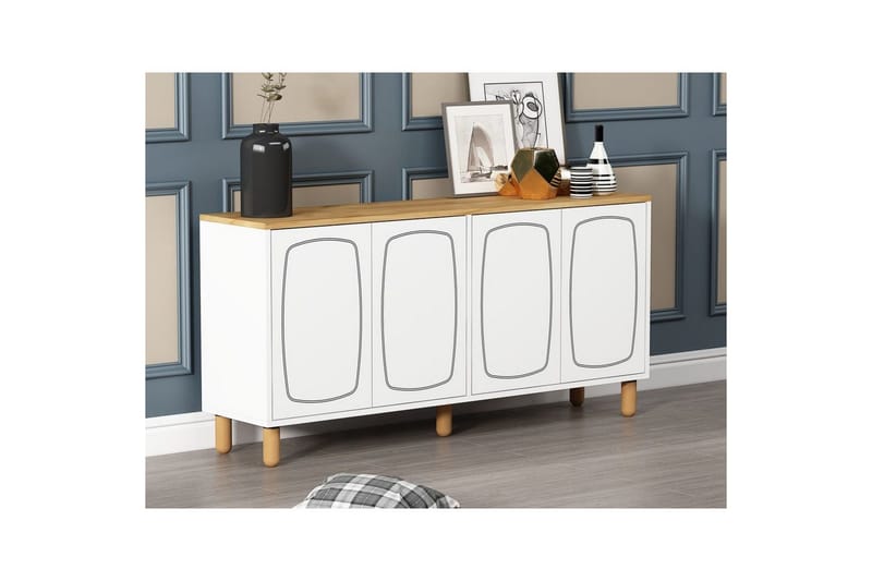 Adrin Konsolbord 150 cm - Eg/Hvid - Møbler - Borde - Aflastningsbord - Entrébord