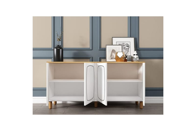 Adrin Konsolbord 150 cm - Eg/Hvid - Møbler - Borde - Aflastningsbord - Entrébord