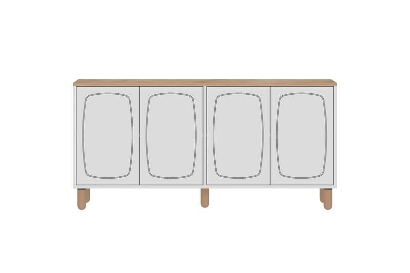 Adrin Konsolbord 150 cm, Eg/Hvid