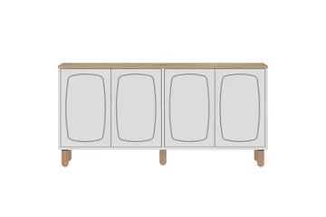 Adrin Konsolbord 150 cm - Eg/Hvid - Møbler - Borde - Aflastningsbord - Entrébord