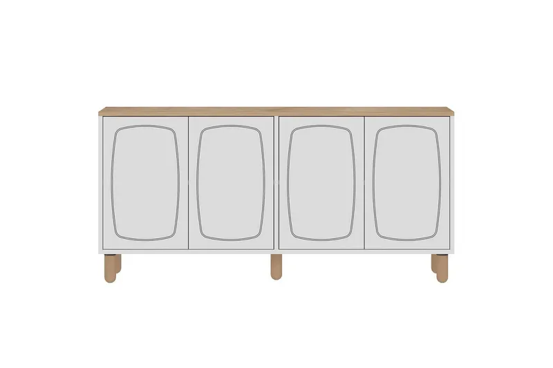 Adrin Konsolbord 150 cm, Eg/Hvid