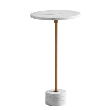 Aelros Sidebord 30 cm - hvid marmor med grå årer og guld - Møbler - Borde - Aflastningsbord - Konsolbord & sidebord