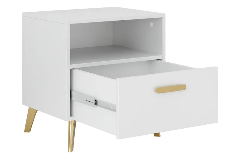 Akihiko Natbord 40 cm - Hvid - Møbler - Borde - Aflastningsbord - Sengebord