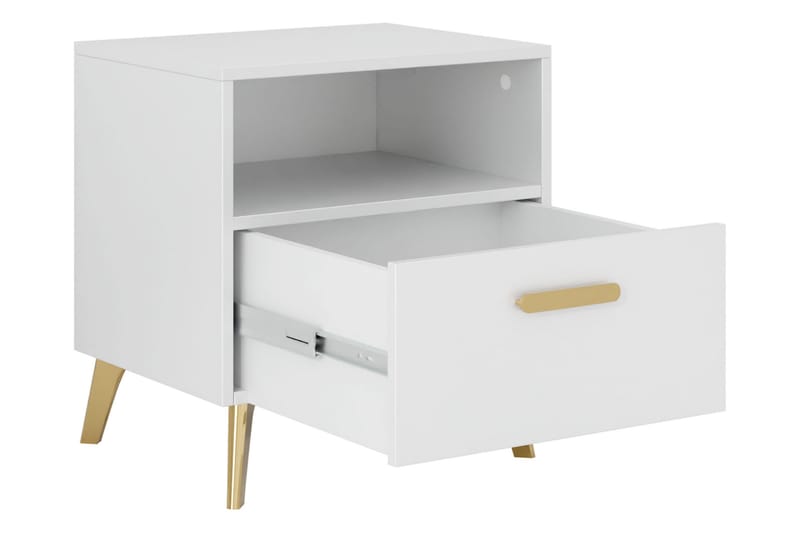 Akihiko Natbord 40 cm - Hvid - Møbler - Borde - Aflastningsbord - Sengebord