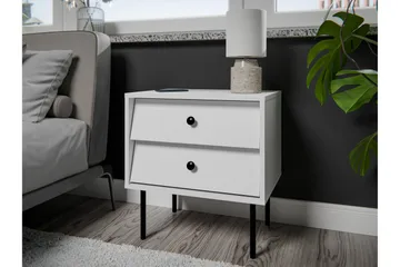 Akilesh Natbord 52 cm - Hvid - Møbler - Borde - Aflastningsbord - Sengebord