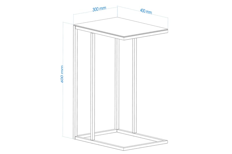 Alaswa Sidebord 30 cm - Sort - Møbler - Borde - Aflastningsbord - Lampebord