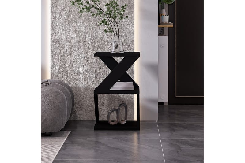 Albeni Sidebord 29,6 cm - Sort/Eg - Møbler - Borde - Aflastningsbord - Lampebord