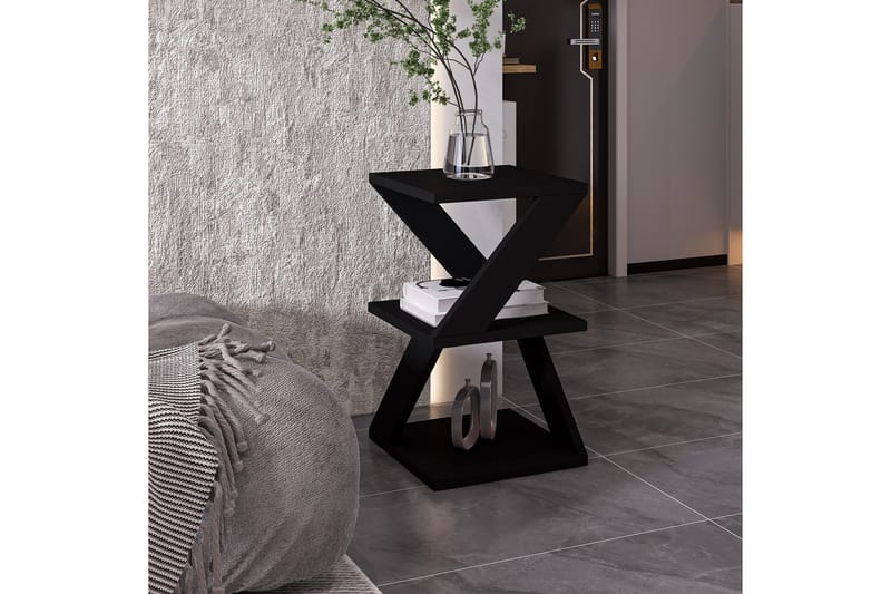 Albeni Sidebord 29,6 cm - Sort/Eg - Møbler - Borde - Aflastningsbord - Lampebord